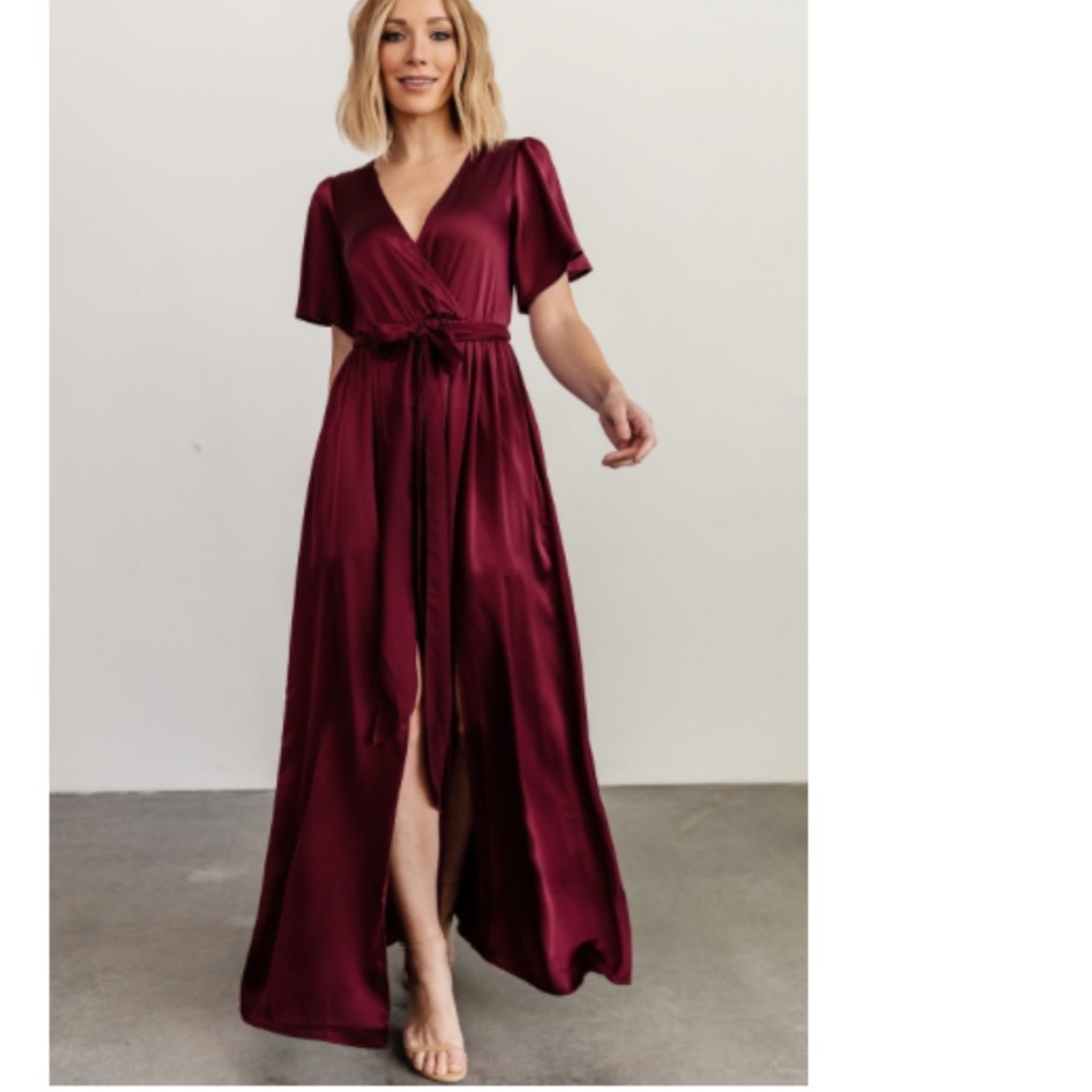 Baltic Born Sicily Satin Maxi Dress | Mulberry